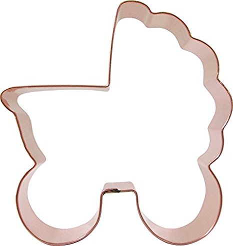 CopperGifts: Baby Carriage Cookie Cutter - Rounded