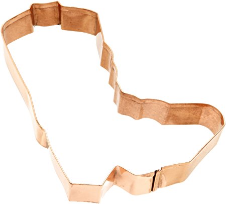 Old River Road Cowboy Boot Shape Cookie Cutter, Copper