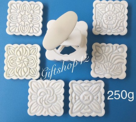 Giftshop12 Moon Cake Mold Traditional White Square Cookie Cutter Mold Extra Large 250g