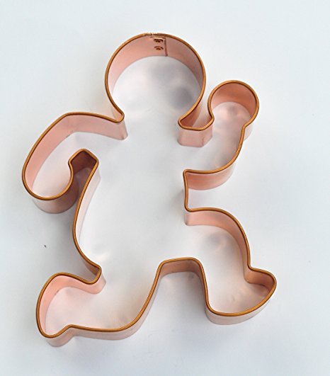 ecrandal Running Gingerbread Man copper cookie cutter