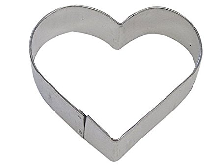 CybrTrayd R&M Heart Tinplated Steel Cookie Cutter and Cookie Recipe, 4-Inch, Silver, Bulk Lot of 12