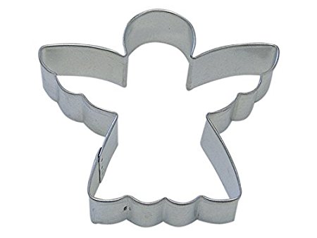 CybrTrayd R&M Angel Tinplated Steel Cookie Cutter and Cookie Recipe, 5-Inch, Silver, Bulk Lot of 12