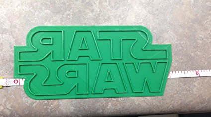 Star Wars Logo Fondant and Cookie Cutter - 3d Printed Plastic